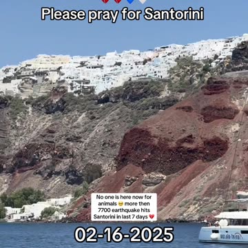 Everyone Left Santorini After Earthquakes 😢😢😢