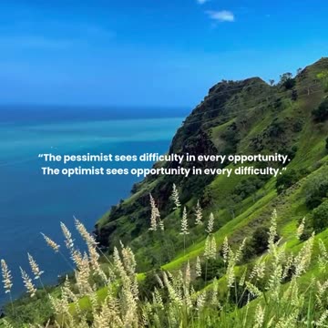 The pessimist sees difficulty in every opportunity...