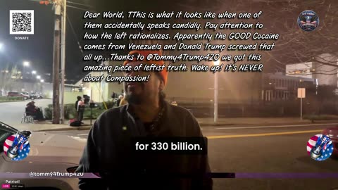 Random Leftist Confesses on Live Stream: "Good Coke from Venezuela... Trump Screwed It Up!