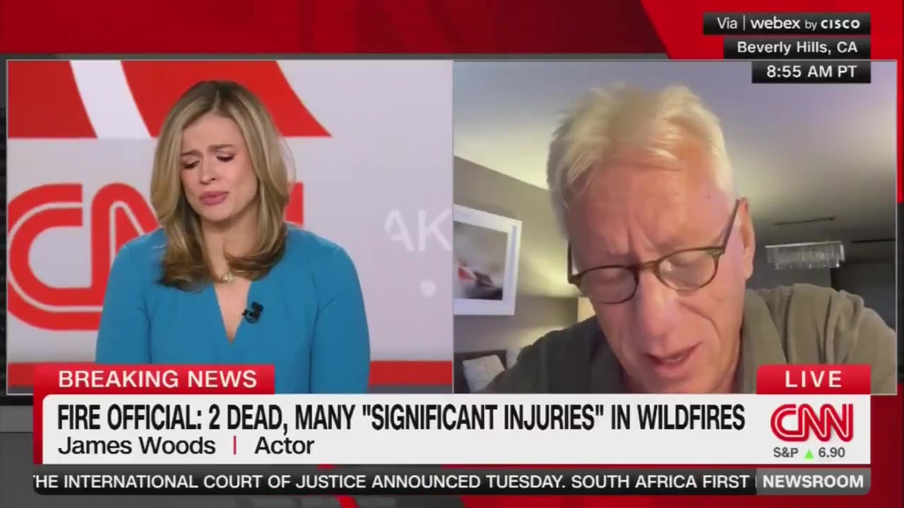 James Woods gives an emotional interview about the “wild” fires in California | CNN