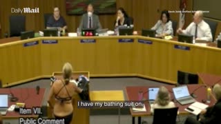 Mom STRIPS to protest transgender students using girls' locker rooms