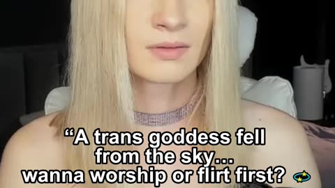 “A trans goddess fell from the sky… wanna worship or flirt first? 💫