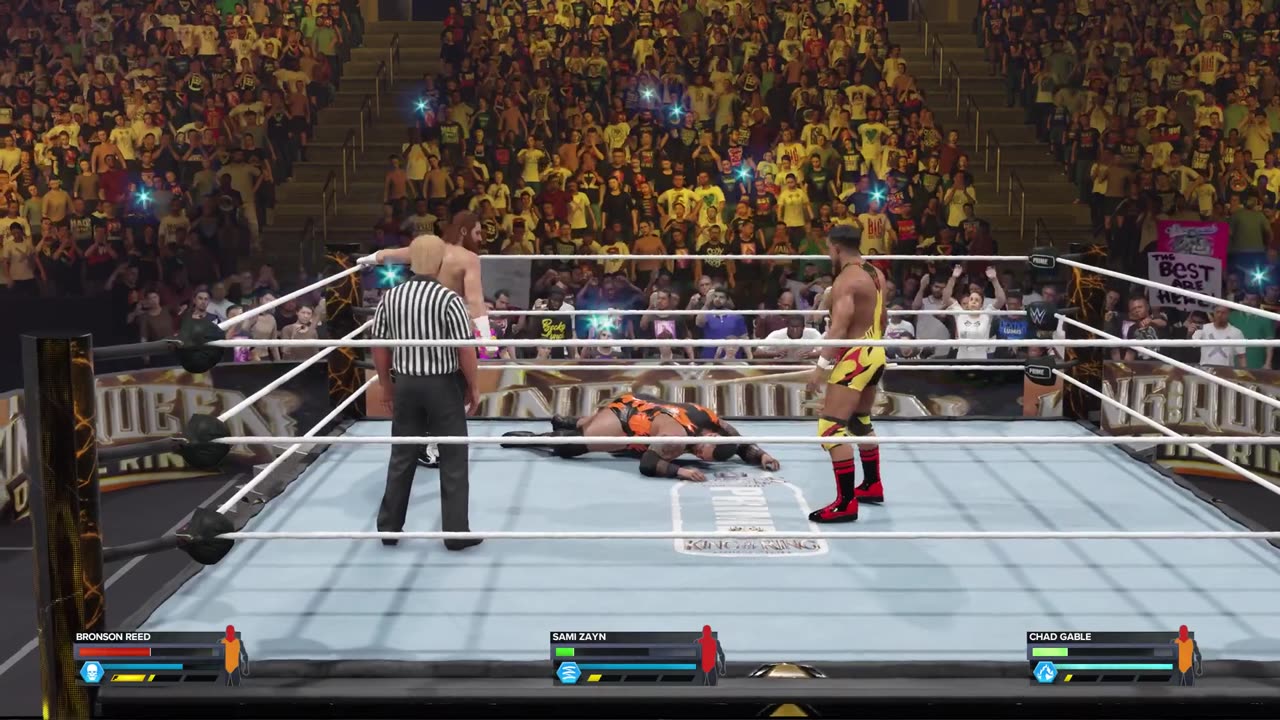 WWE 2K24 - Roman Reigns Vs The Rock Vs Cody Rhodes For The Universal Title (PS5)