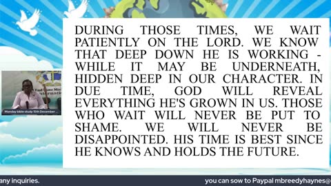 Monday bible study dec 15 2025