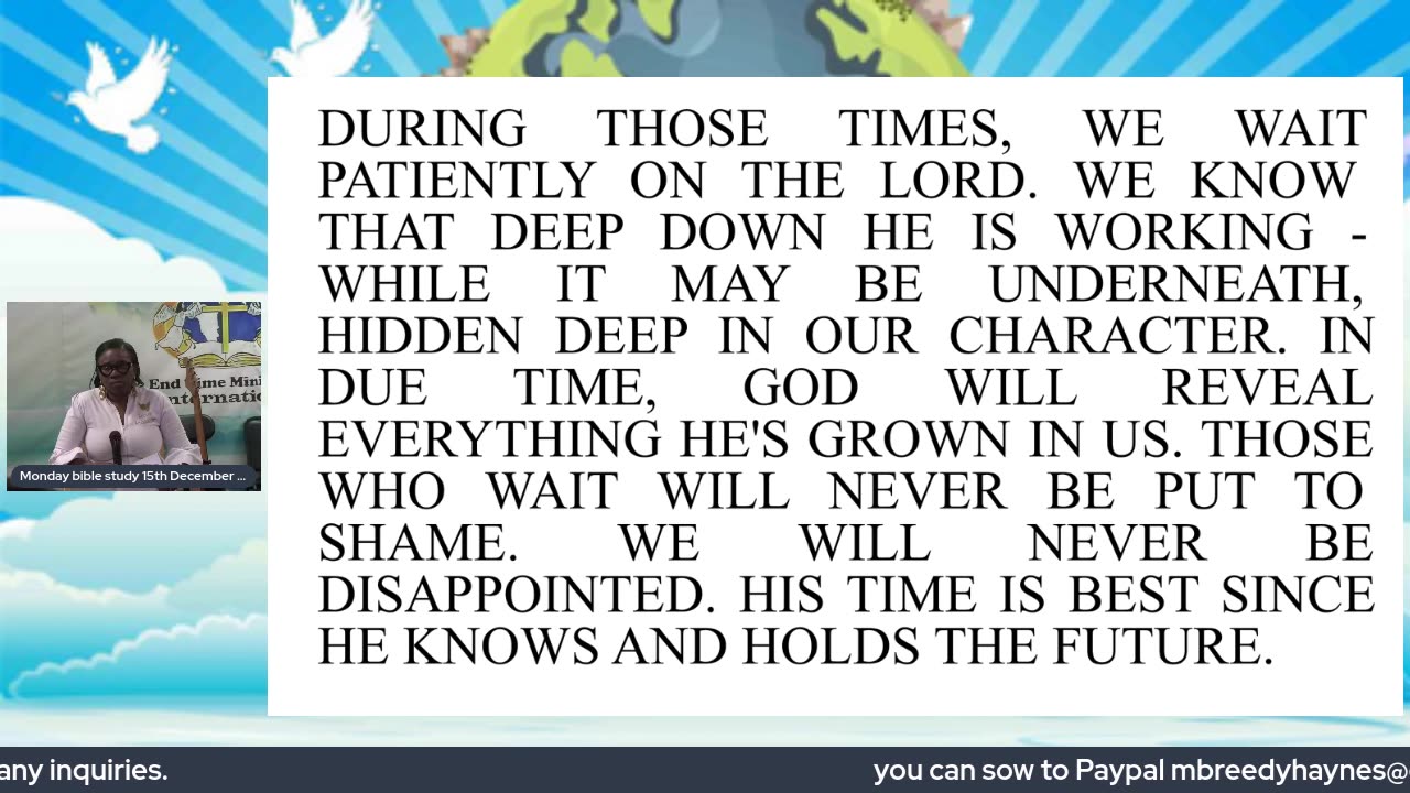 Monday bible study dec 15 2025