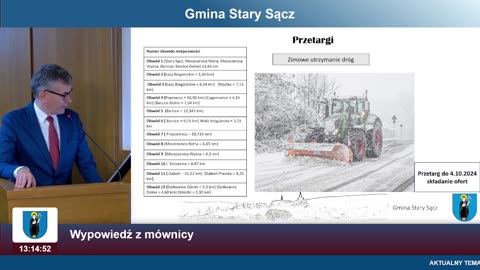 IX Kadencja VII Sesja Rady Miejskiej w Starym Sączu 30 09 2024 720p