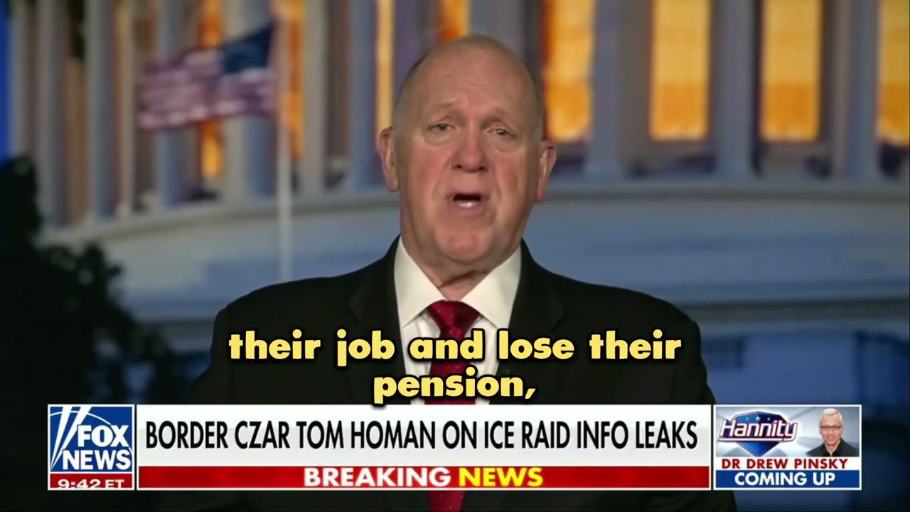 🚨 BREAKING: Border Czar Tom Homan says they’ve identified the person leaking ICE raid info—WOW!