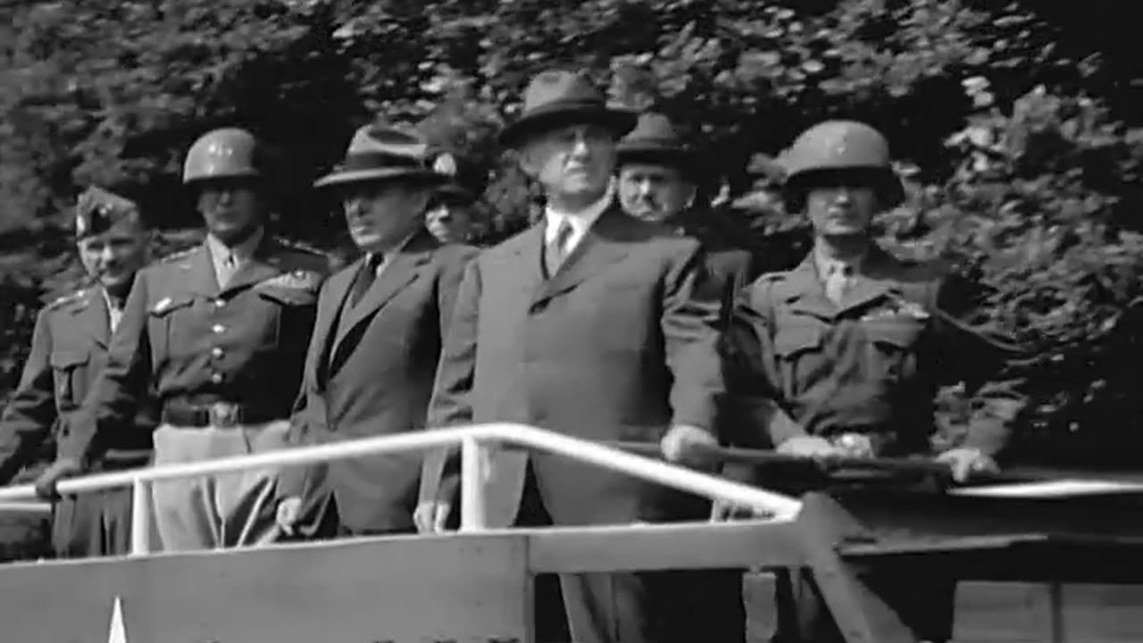 STIMSON AND PATTON ... - STIMSON AND PATTON REVIEW 2ND ARMORED DIVISION, BERLIN, GERM - 111-adc-5196