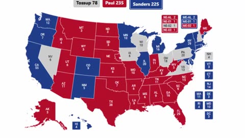 Alternate History 2016 Election Prediction - Ron Paul vs Bernie Sanders