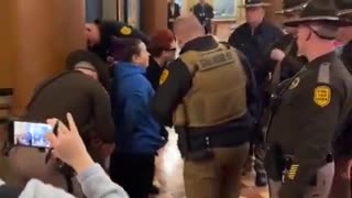 Anti-Trump protestors who invaded the Iowa state capitol building were put in