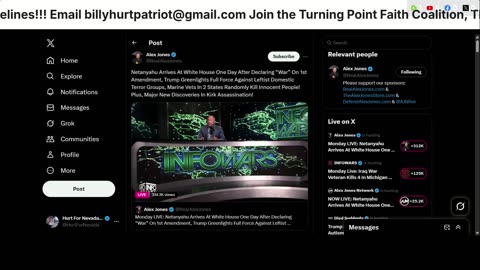 Alex Jones, Info Wars, 09/29/2025