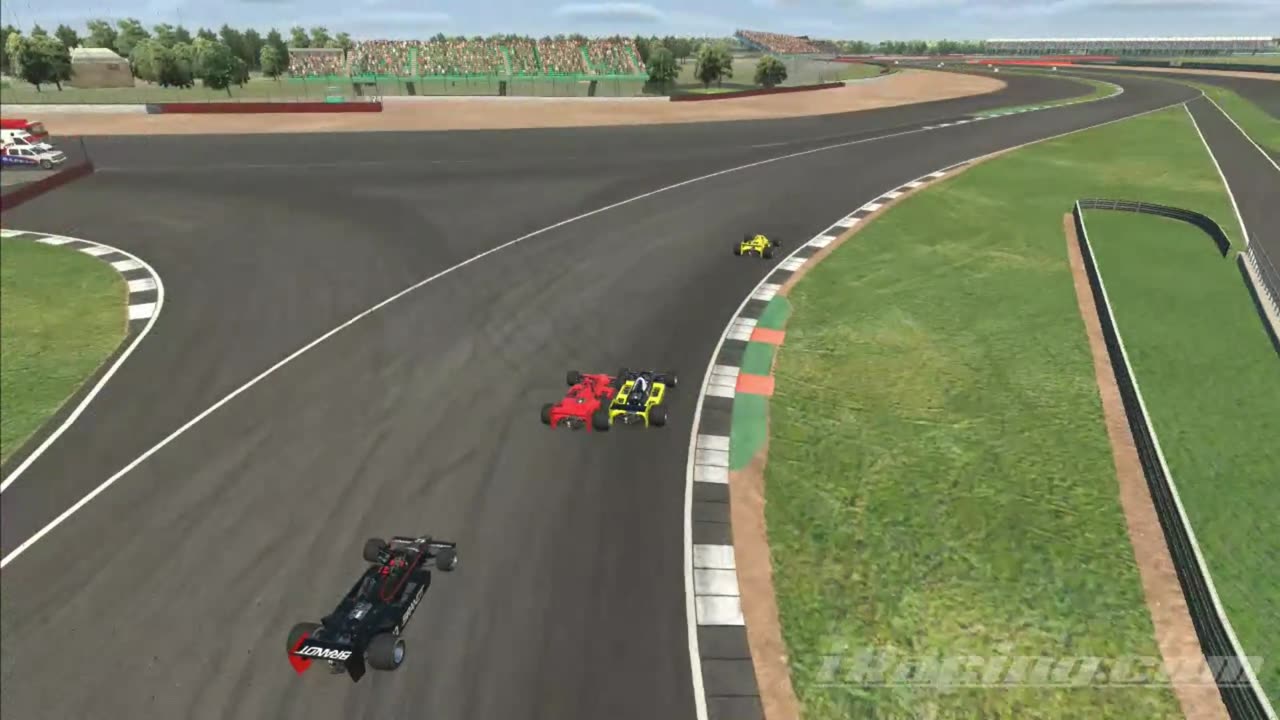 iRacing impaled on 1st turn at Silverstone