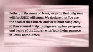 JOICC Friday Night Prayer Meeting || October 10, 2025