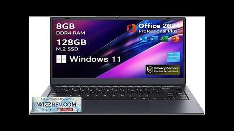 Laptop Computer with MS Office 2024 14.1 inch HD Display 8GB RAM/128GB Review