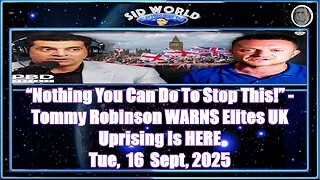 “Nothing You Can Do To Stop This!” - Tommy Robinson WARNS Elites UK Uprising Is HERE