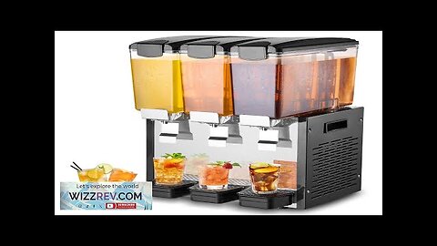 VEVOR Commercial Beverage Dispenser 10L x 3 Tanks Cold Juice Ice Drink Review