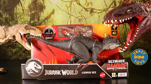 Jurassic World Chaos Theory Ultimate Damage Scorpios Rex Unboxed 2025 T-Rex Dinosaur Battles