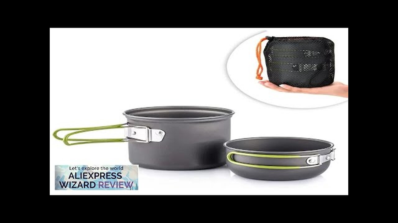 Camping Cookware Mess Kit Ultralight Camping Pot Set Outdoor Cooking Tableware Review