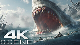 Megalodon Wins The War (2025) 4K SCENE | Beast of War Movie Clip