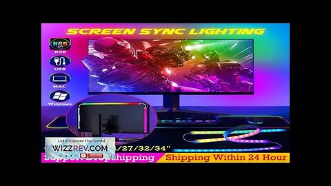 Computer Monitor Screen Ambient Backlight For 24-34 Inch Color Real-Time Sync LED Review