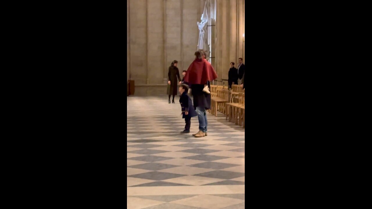 Vice President JD Vance attends Notre Dame Cathedral in Paris with his family.