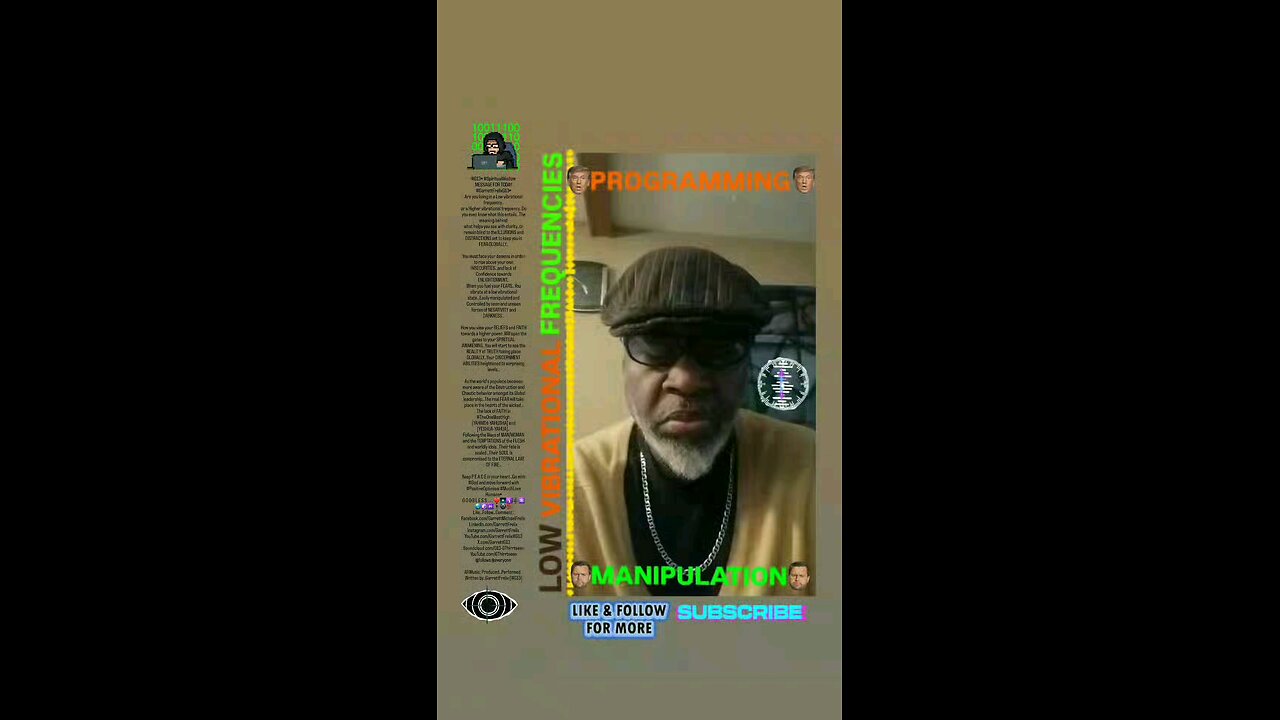 ▪︎PROGRAMMING AND MANIPULATION/LOW VIBRATIONAL FREQUENCIES▪︎