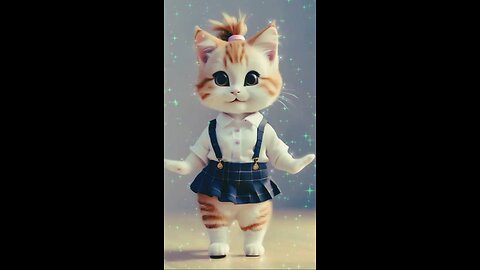 Very cute cat dance 🥰🥳🥰 #trending #AI #cat #dance #shorts #viralvideo