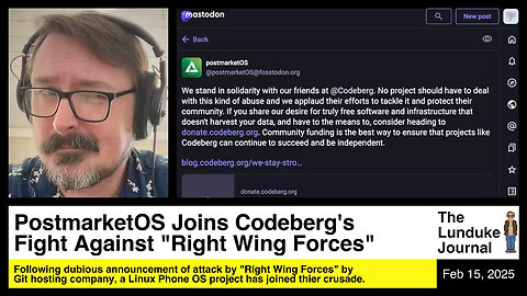 PostmarketOS Joins Codeberg's Fight Against "Right Wing Forces"