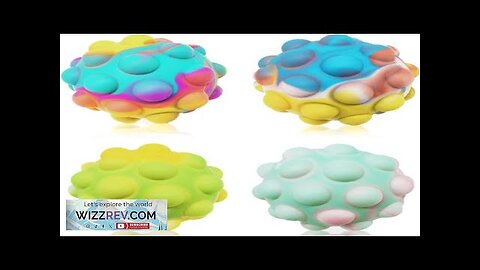 Pop It Ball 4 Packs 3D Silicone Squeeze Balls Toy Push Bubble Review