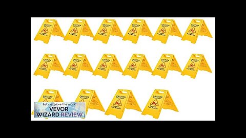 VEVOR 16 Pack Wet Floor Sign 25" Caution Signs Wet Floor Fold-Out Review