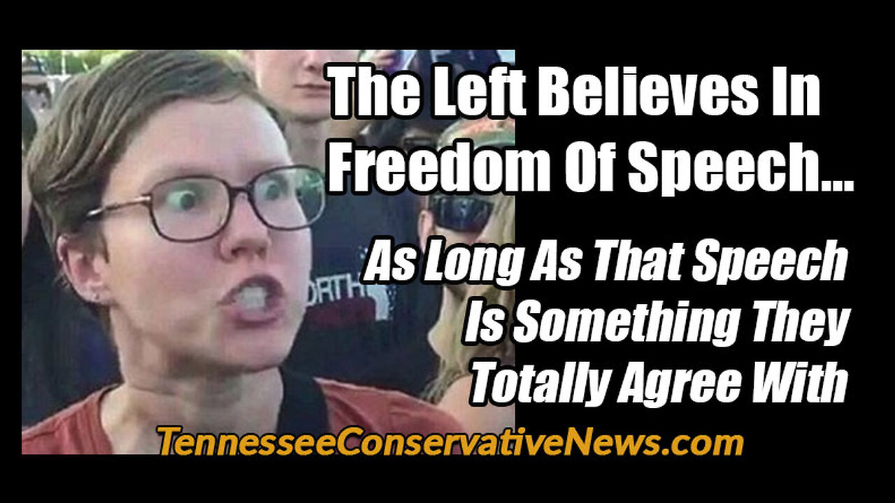 NO ONE EVER WANTS TO HEAR ANOTHER WORD 🤐 FROM THE LEFT ABOUT FREEDOM OF SPEECH