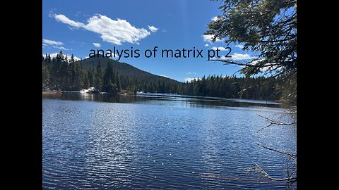 Analysis of matrix Pt 2