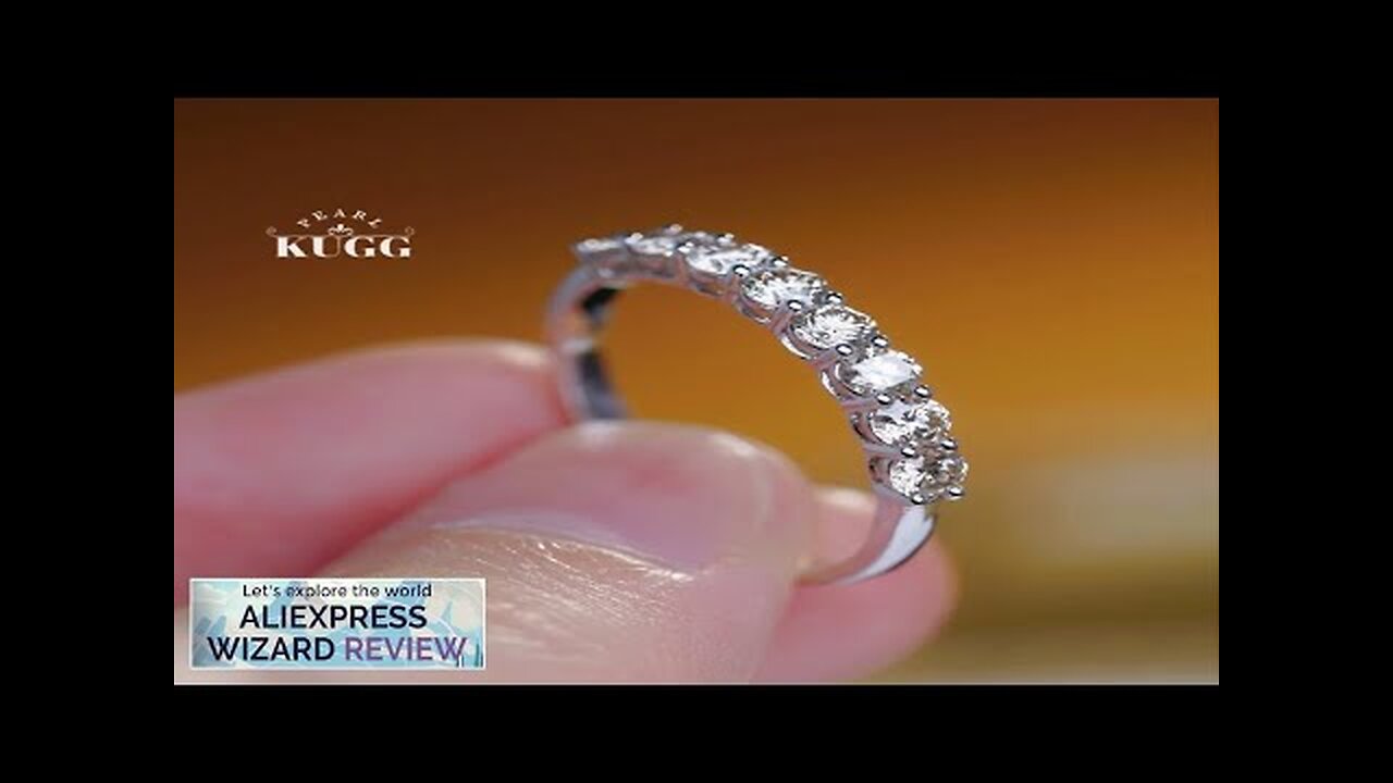 KUGG 100% 18K White Gold Rings Luxury Style 0.90carat Real Natural Diamond Review