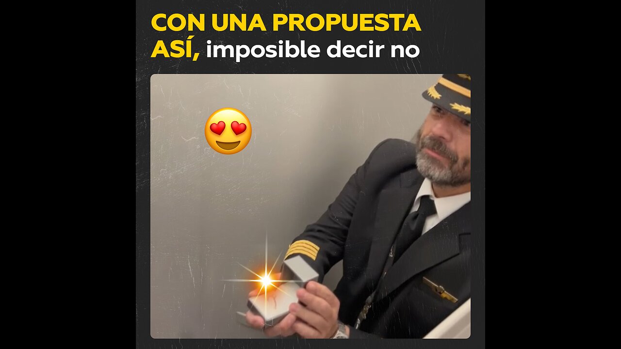 Piloto protagoniza una romántica propuesta de matrimonio