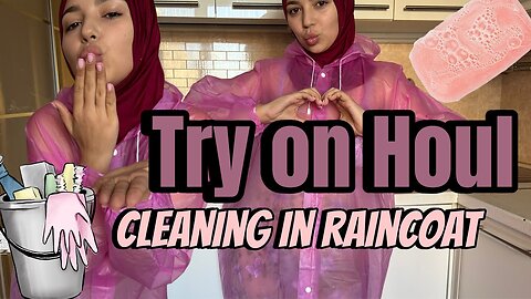 Raincoat Try On & Cleaning Haul in 4K | Waterproof Fashion & Style
