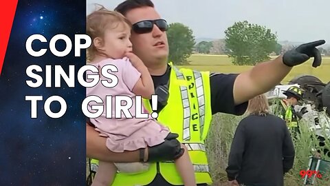 COP SINGS TO TRAUMATIZED GIRL! Heartbreaking Scene at Crash Site!