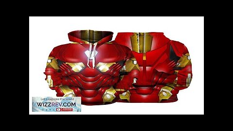 Marvel Tony Stark Iron Man Armor Mark L Red Costume Hoodie Review