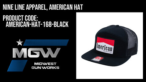 Nine Line Apparel, American Hat - AMERICAN-HAT-168-BLACK