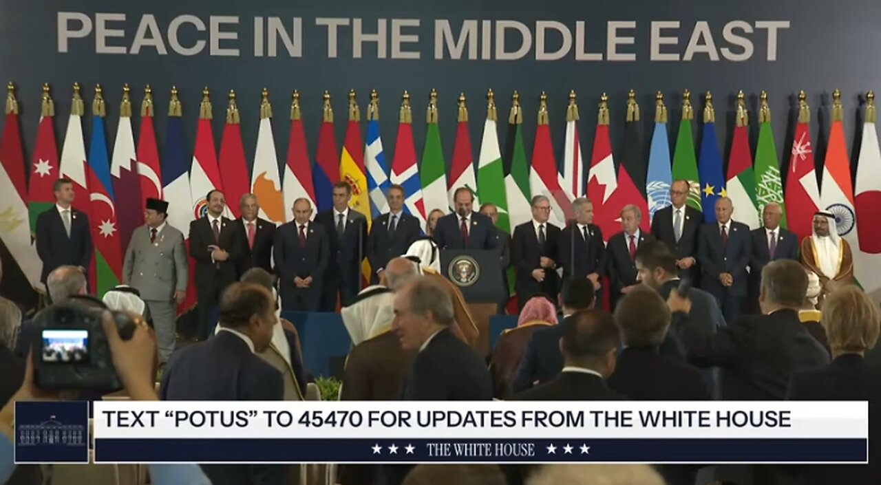 President Trump Participates in a Middle East Peace Ceremony