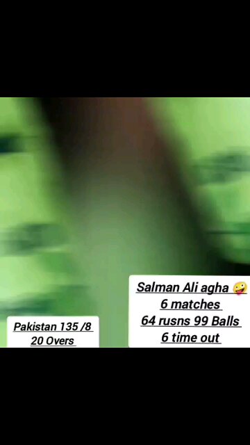Salman Ali agha 0 performance