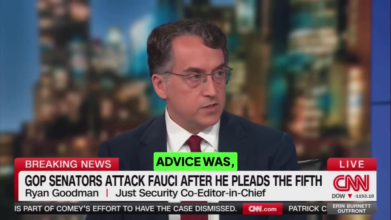 CNN's Erin Burnett asks an NYU law professor if Fauci is in real trouble after pleading the Fifth
