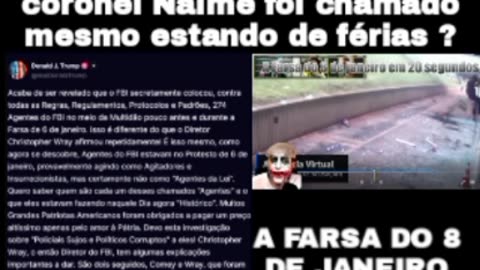 O coronel Naime foi preso porque impediu o uso de arma de fogo, por isso foi preso. Agente do exército pulando o muro de rapel.