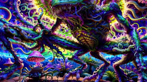 AI Manifest: DreamWorld Carnival DMT Psychedelic Trip [2025 Visuals] [Psytrance Ambient Beat]