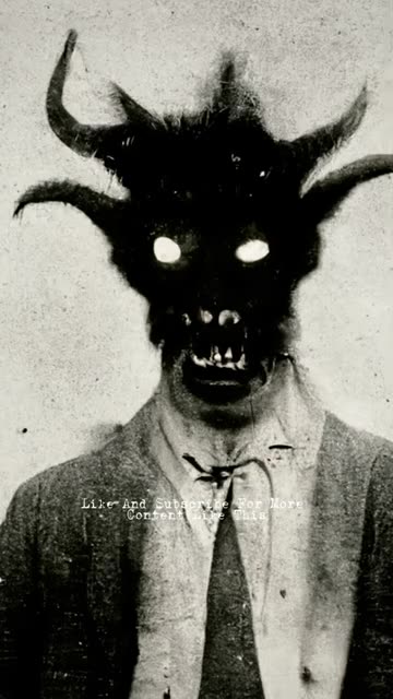 OLD VINTAGE PHOTO OF A DEMONIC FIGURE