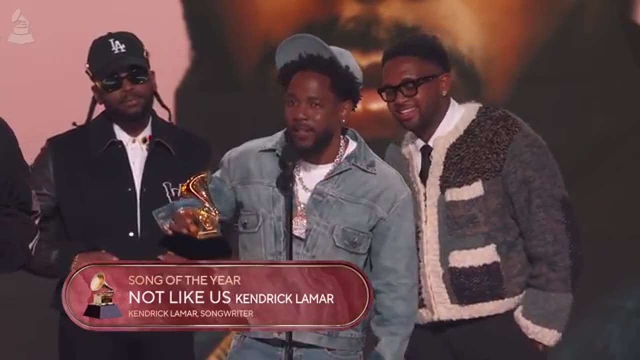 KENDRICK LAMAR Wins Song Of The Year For "NOT LIKE US" | 2025 GRAMMYs Acceptance Speech