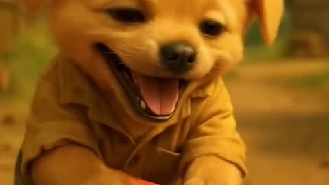 The poor dog have old car toy so, his rich friends macking fun of him