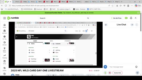 2025 NFL WILD CARD DAY ONE LIVESTREAM