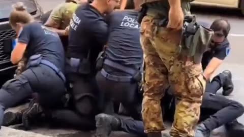 He destroys cars and attacks people while shouting "Allah Akbar". This is Giorgia Meloni's Italy.