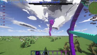 Minecraft mob battle nuclear joestar vs void skeleton titan