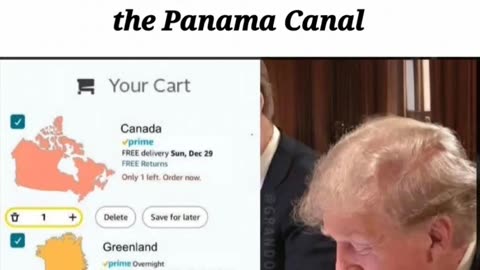 Eric Trump posts daď's 'shopping list' of countries "Amazon cart" Canada, Greenland, Panama Canal